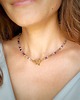 chokery Kolorowy Naszyjnik Choker z Fluorytem 1