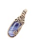 wisiory Wisiorek z fioletowym agatem wire wrapping 9