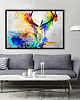 obrazy OBRAZ NA PŁÓTNIE -  JELEŃ ABSTRAKCJA  120x80cm 2
