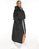 płaszcze damskie Parka Longline Collar Vest Oversize czarna 3
