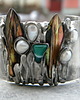 bransoletki wire wrapping Brązowy  liść  - BRANSOLETA MANKIET  CUFF 3