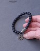 bransoletki drewniane Bransoletka  z węzłem celtyckim pentagramem i lawą. Amulet  prezent unisex 3