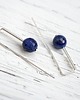 kolczyki srebrne Sodalit i srebro 1