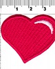 naszywki na ubrania Naszywka naprasowanka SERCE CZERWONE termo haft dla dzieci 4x3,5cm 1