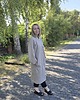 sukienki midi damskie Kimono sukienka z paskiem 100% len beżowe. 6