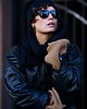 szale damskie Czarny wełniany komplet czapka + szalik 100% wełna merino 1