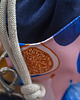 torebki mini Granatowa listonoszka z kominem z weluru w figi handmade, unikat 1