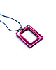 wisiory Prostokątny bordowy wisiorek okienko geometryczny handmade 3