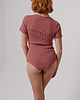 body damskie Damskie bawełniane body, MELANGE PINK 5