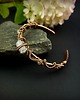 bransoletki wire wrapping Miedziana bransoleta mankietowa z cytrynem 8