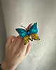 broszki Broszka Motyl, Broszka ręcznie haftowana, Letnia biżuteria z motylem 5