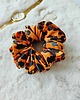 gumki do włosów Gumka jedwabna, scrunchie, frotka brązowa panterka MAXI 3