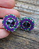 kolczyki soutache Fioletowe kolczyki soutache 3