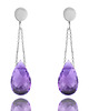 kolczyki z kamieniami Earrings Ametyst Krople złoto 585 1