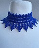 kolie Kobaltowy koronkowy choker z lapis lazuli 2