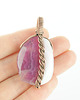 wisiory Dwustronny wisiorek wire wrapping z agatem 3