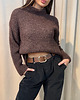 swetry damskie  Wełniany golf Cioccolato 2