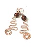 kolczyki wire wrapping Kolczyki czysto miedziane. Kute spirale 2