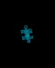 wisiory Turkusowy wisiorek puzzel  świecący w ciemności i UV handmade 2,8 cm 1