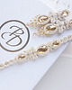 Biżuteria ślubna Kolczyki Sensuelle Soutache - ivroy i złoto 2