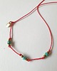 bransoletki na sznurku Bransoletka EJO sznurkowa czerwona, turkus, hematyt 2