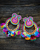 kolczyki soutache Nubi- duże i kolorowe kolczyki soutache z pomponami 2
