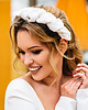 Ślubne ozdoby do włosów Biała opaska White Loves 3
