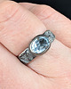 pierścionki srebrne Pierścionek light blue topaz 3