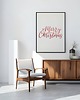 plakaty Plakat Swiąteczny na ścianę A3 Minimalistyczny Merry christmas Napis 1
