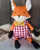 przytulanki dla niemowląt i dzieci Maskotka lis lisek 44cm z personalizacją na nóżce 4