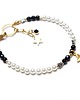 bransoletki z kamieni naturalnych Pearls /white/ and black onyx - bransoletka 3