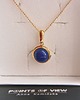 złote naszyjniki Naszyjnik srebrny Modern z Lapis lazuli, złocony 5