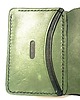 portfele męskie Czarno-zielony portfel ze skóry na bilon  ręcznie uszyty. 3