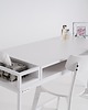 biurka Designerskie biurko toaletka GLAMM 140 cm - białe 1