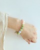 bransoletki z kamieni naturalnych Bransoletka SPRING  jadeit, zieleń, lila, róż, duże kulki 1