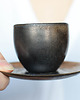 filiżanki Filiżanka ceramiczna espresso Ciemne Złoto i Srebro 1