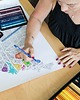 grafiki i ilustracje Mapa USA, Kwiaty - Plakat do Kolorowania 1