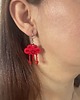 kolczyki soutache Kolczyki sutasz czerwone z koralikami 3