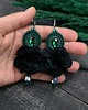 kolczyki soutache Kolczyki sutasz zielone boho z kwiatami Bloom 1