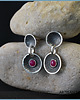 kolczyki srebrne Kolczyki srebrne fuchsia agate 1