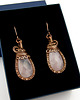 kolczyki wire wrapping Kolczyki z różowym kwarcem 2