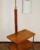 lampy podłogowe Lampa podłogowa Art Deco z lat 50. z forniru orzechowego i kloszem ze szkła 6