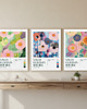 plakaty ZESTAW 3 plakatów Yayoi Kusama abstrakcja kwiaty pastelowe 1