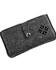 etui na telefon Filcowe etui na telefon z ażurem - zapinane na nap - grafitowe 1