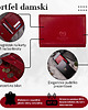 portfele damskie Portfel damski skórzany czerwony elegancki mały T-32-RD 1