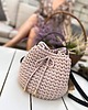 torby na ramię Torebka Peonia Craftbags typu worek - beżowa z rączką 2