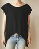 t-shirt damskie Czarny Ogromny cięty Oversize XXL-XXXXL 3