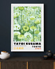 grafiki i ilustracje PLAKAT dekoracyjny zielone kwiaty Yayoi Kusama,  poster 2