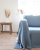 koce i narzuty Narzuta na kanapę heavy linen DUSTY BLUE 3