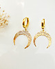 kolczyki pozłacane Kolczyki półksiężyce , złoty róg , księżyc 3